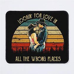 Vintage Urban Cowboys Looking for love in all wrong places Mouse Pad