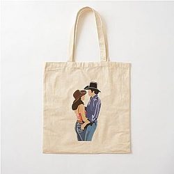 Funny Gift for American Urban Cowboy Romantic Western Movie Cotton Tote Bag