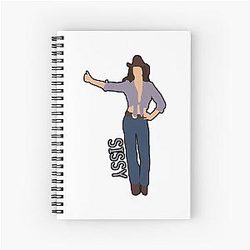 Retro Romantic Cowboy Western Movie Love Spiral Notebook