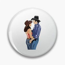 Funny Gift for American Urban Cowboy Romantic Western Movie Pin