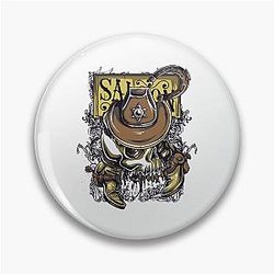 Men Women Romantic Urban Cowboy Western Graphic Pin