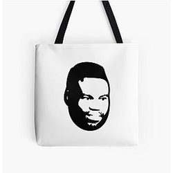 Uriah Hall Black White Over Print Tote Bag
