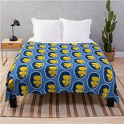 Uriah Hall Yellow Throw Blanket