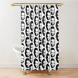 Uriah Hall Black Shower Curtain