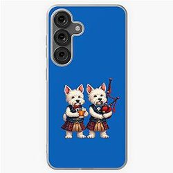 Burns Supper West Highland Terrier Bagpiper and Usher Samsung Galaxy Soft Case