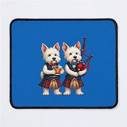 Burns Supper West Highland Terrier Bagpiper Mouse Pad
