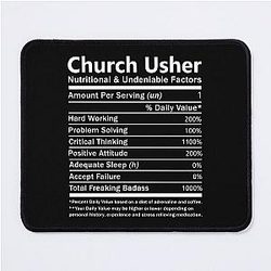 Church Usher Gift Item Tee Mouse Pad