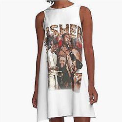 Usher 90s Rap Music Graphic A-Line Dress