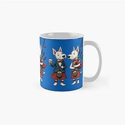 Burns Night West Highland Terrier Usher and Bagpiper Classic Mug