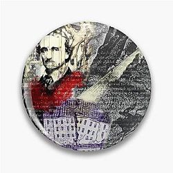 Edgar Allan Poe The Fall of Usher Collage Pin