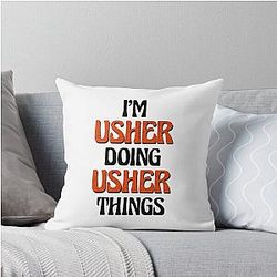 Usher Doing Things Throw Pillow
