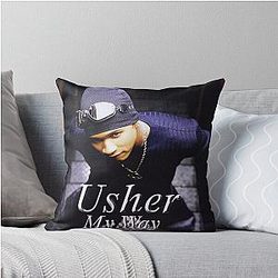 Album Usher Throw Pillow