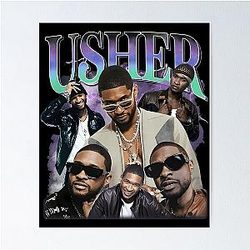 Usher Retro Poster