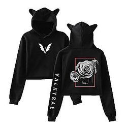 Valkyrae Hoodie - Crop Top Pullover Women's Hoodie