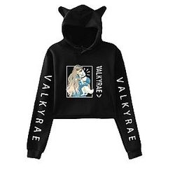 Valkyrae Pullover Cat Hoodie - Crop Top Women's Hoodie