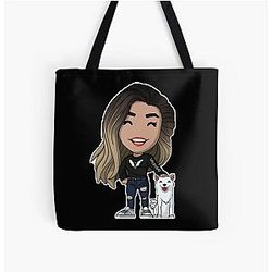 Valkyrae Bags - Valkyrae shirt and sticker All Over Print Tote Bag RB1510