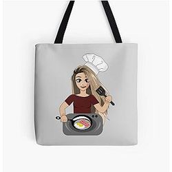 Valkyrae Bags - Valkyrae making bacon All Over Print Tote Bag RB1510
