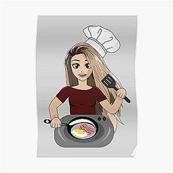 Valkyrae Posters - Valkyrae making bacon Poster RB1510
