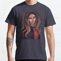 Valkyrae T-Shirts - Black Blue Valkyrae Chibi Version Classic T-Shirt