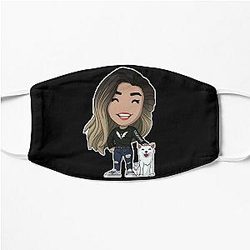 Valkyrae Face Masks - Valkyrae shirt and sticker Flat Mask RB1510