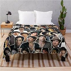 Vampire Diaries Blanket - Ian Somerhalder collage Damon - Sagittarius  Throw Blanket RB1312 [ID585]