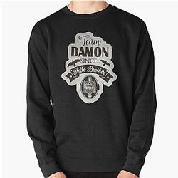 Vampire Diaries Sweatshirts - Team Damon since hello brother  Pullover Sweatshirt RB1312 [ID772]