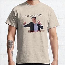 Vampire Diaries T-Shirts- I’m a sociopath, I know shocker | Kai Parker  Classic T-Shirt RB1312 [ID843]