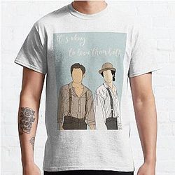 Vampire Diaries T-Shirts- The Salvatore Brothers Classic T-Shirt RB1312 [ID847]
