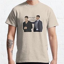 Vampire Diaries T-Shirts- Klaus and Elijah Always and Forever Classic T-Shirt RB1312 [ID846]