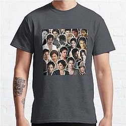 Vampire Diaries T-Shirts- Ian Somerhalder collage Damon - Sagittarius  Classic T-Shirt RB1312 [ID870]
