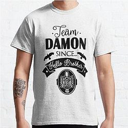 Vampire Diaries T-Shirts- Team Damon Salvatore  Classic T-Shirt RB1312 [ID868]