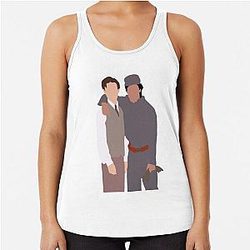 Vampire Diaries Tank Tops - Salvatore Brothers  Racerback Tank Top RB2904