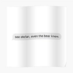 Vampire Diaries Posters - See Stefan, even the bear knew Poster RB2904
