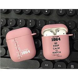 Vampire Diaries Airpod Cases - Salvatore Candy pink TPU silicone Bluetooth Airpod Case