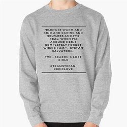 Vampire Diaries Sweatshirts - TVD.  Stefan and Elena Pullover Sweatshirt RB2904