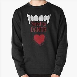 Vampire Diaries Sweatshirts - I'm sired to Damon! Pullover Sweatshirt RB2904