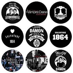 Vampire Diaries Pins - Stefan Damon Salvatore Icons Pins