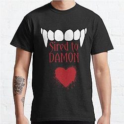 Vampire Diaries T-Shirts - I'm sired to Damon! Classic T-Shirts RB2904