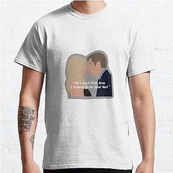 Vampire Diaries T-Shirts - Klaus and Caroline Classic T-Shirts RB2904