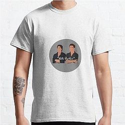 Vampire Diaries T-Shirts - Hello Brother with Characters Classic T-Shirts RB2904