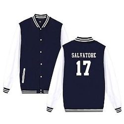 Vampire Diaries Jackets - Salvatore 17 Mystic Falls Timberwolves Baseball Jacket