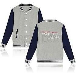 Vampire Diaries Jackets - Lovers Jacket Winter Elena Damon Stefan Print Baseball