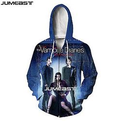 Vampire Diaries Jackets - Jumeast Brand 3D Printed Long Sleeve Jacket