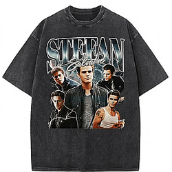 Stefan Salvatore Vintage Collage LA 2004 Vampire Diaries Wash T-Shirts