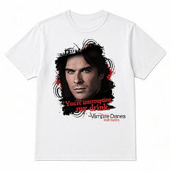 Damon Salvatore HTCT1506 Vampire Diaries T-Shirts