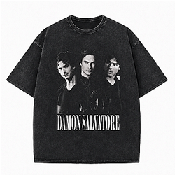 The Vampire Diaries Vintage Damon Salvatore HTCT2808 Vampire Diaries T-Shirts