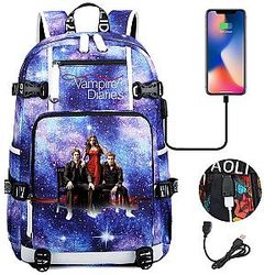 Vampire Diaries Backpacks - Multifunction Waterproof USB Charging Bags