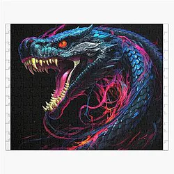 Viper Venom Neon Jigsaw Puzzle