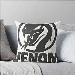 Venom Apparel Snake Logo Throw Pillow
