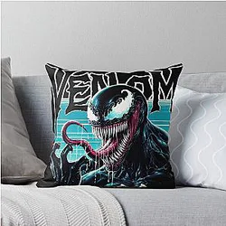 Venom Symbiote Ready for Carnage Parasite Spider Throw Pillow